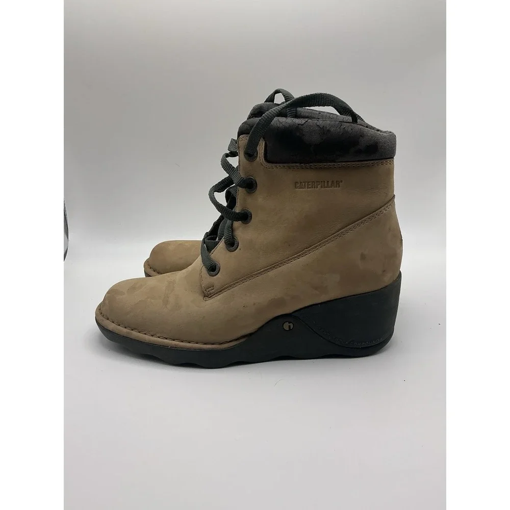 Caterpillar Shahar Women's Boots US 6 Tan Nubuck Lace-Up Ankle